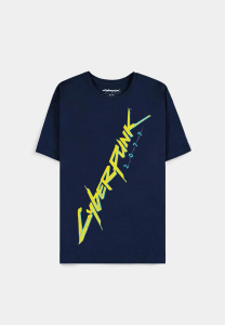 koszulka CYBERPUNK 2077 - LOGO granatowa