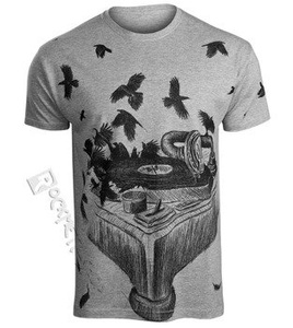 koszulka GRAMOPHONE, szary melanż