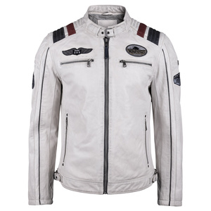 kurtka skórzana MMFURIOUS MEN RACER OFF WHITE