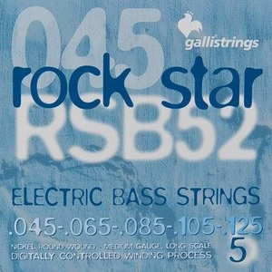struny do gitary basowej 5str. GALLI STRINGS - ROCK STAR RSB52 NICKEL WOUND /045-125/