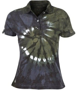 bluzka polo barwiona BLUE-GREEN MIX