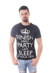 koszulka FINISH EARLY PARTY LATE SLEEP AT YOUR DESK