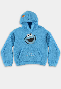 bluza damska ULICA SEZAMKOWA - SESAME STREET - COOKIE MONSTER, kangurka z kapturem