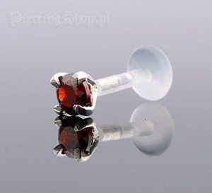 kolczyk do chrząstki TRAGUS LABRET JET CZER