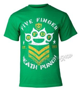 koszulka FIVE FINGER DEATH PUNCH - GREEN CHEVRON TEE