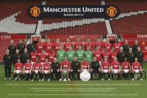 plakat MANCHESTER UNITED - TEAM PHOTO 11/12