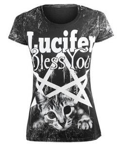 bluzka damska AMENOMEN - LUCIFER BLESS YOU (OMEN090DA ALLPRINT WHITE)