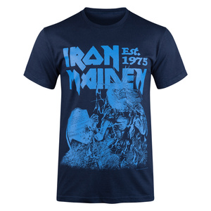 koszulka IRON MAIDEN - EST. 1975 LIFE AFTER DEATH STAMP navy