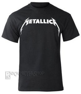 koszulka METALLICA - BLACK WHITE LOGO