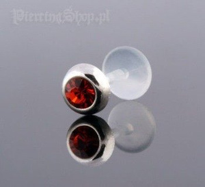 kolczyk do chrząstki TRAGUS LABRET JET CZER