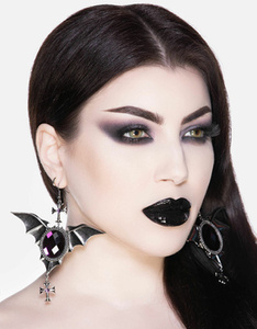 kolczyki KILLSTAR - ﻿EVIL INTENTIONS (SILVER), USZKODZONE