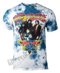 koszulka AEROSMITH - WORLD TOUR TRIANGLE, barwiona