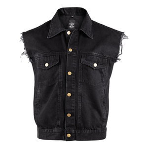 kamizelka DENIM VEST black jeansowa