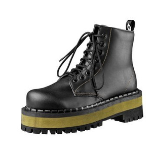 glany ALTERCORE czarne 8-dziurkowe (653 VEGAN BLACK/YELLOW)