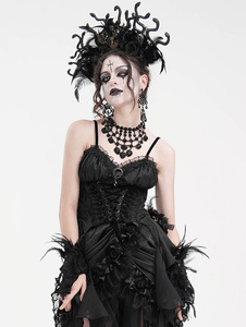 gorsetowy top DEVIL FASHION - BLACK GOTHIC