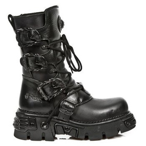 buty NEW ROCK - ITALI NEGRO, NOMADA NEGRO, REACTOR TOB. OXIDO MILI [M.391 - S18], USZKODZONE