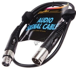 przewód mikrofonowy BOSTON: XLR męski - XLR damski / 0,75m