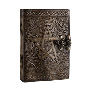 notes/zeszyt w skórzanej oprawie PENTAGRAM