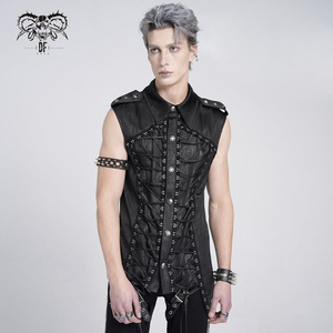 kamizelka DEVIL FASHION - BLACK GOTHIC PUNK