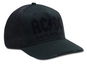 czapka AC/DC - BACK IN BLACK, VINTAGE TRUCKER
