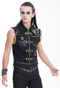 kamizelka DEVIL FASHION - BLACK GOTHIC PUNK