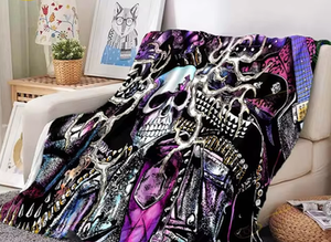 narzuta/koc SKULL - GUITAR