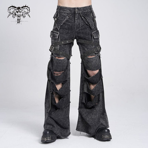 spodnie DEVIL FASHION - GRAY GOTHIC PUNK
