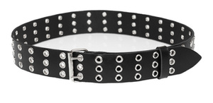 pas z OCZKAMI 3-RZĘDOWY skóra naturalna