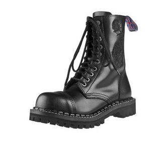 glany STEADY'S - 10 dziurek, czarne / CZARNA RÓŻA (STE/10/HAFT)