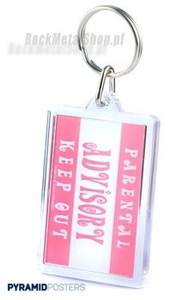 brelok PARENTAL ADVISORY (PINK) PK5415