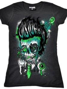 bluzka damska DISTURBIA - RAT RACE (GREY)