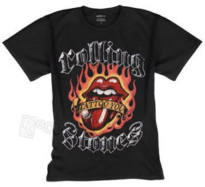 koszulka ROLLING STONES - FLAMING TATTOO TONGUE