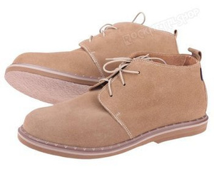 buty zamszowe STEADY'S - "SZCZURKI" beżowe (STE/133)