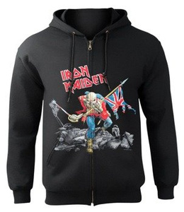 bluza IRON MAIDEN -  SCUFFED TROOPER, rozpinana z kapturem