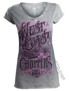 bluzka damska WEST COAST CHOPPERS - LOCK UP, grey