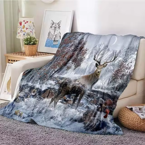 narzuta/koc DEER IN WINTER