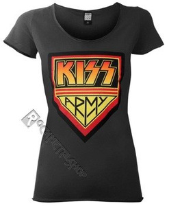 bluzka damska KISS - DISTRESSED ARMY CHARCOAL