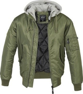 kurtka flyers MA1 JACKET OLIVE,  z kapturem