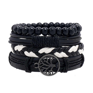 bransoletka BOHO - TREE OF LIFE, zestaw 4 bransoletek