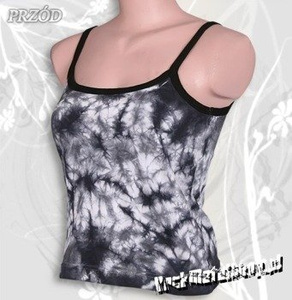 bluzka damska BLACK & WHITE barwiona, na ramiączkach