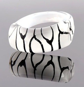 pierścień PATCHES biały