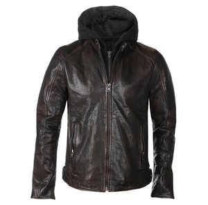 kurtka skórzana G2MKALLAN SF LARETV dark brown