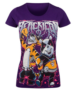 bluzka damska BLACK ICON - BLACK METAL MASCOT (DICON041 VIOLET)