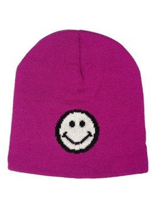 czapka zimowa MASTERDIS - SMILEY JACQUARD KNIT fuschia