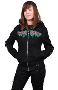 kurtka damska z kapturem LEATHER HEAVEN - KOI FISH