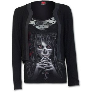 bluzka damska na ramiączkach + kardigan SPIRAL - DAY OF THE GOTH