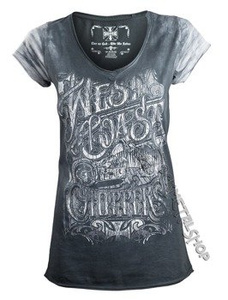 bluzka damska WEST COAST CHOPPERS - LOCK UP, blue