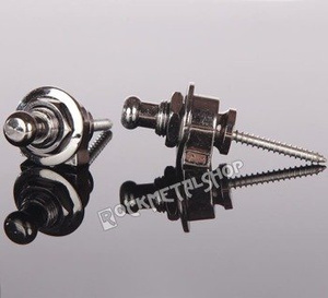 straplock / zaczep do paska BOSTON czarny chrom (komplet 2szt.)