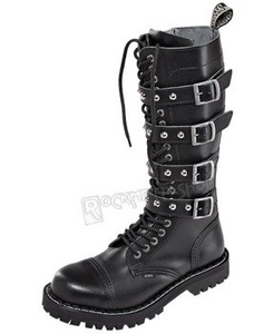 glany STEEL - BLACK (20-dziurkowe) 4 klamry + suwak BALLS