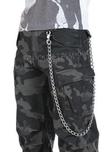 gruby łańcuch do kluczy/portfela (100 cm) z karabińczykiem NR 2